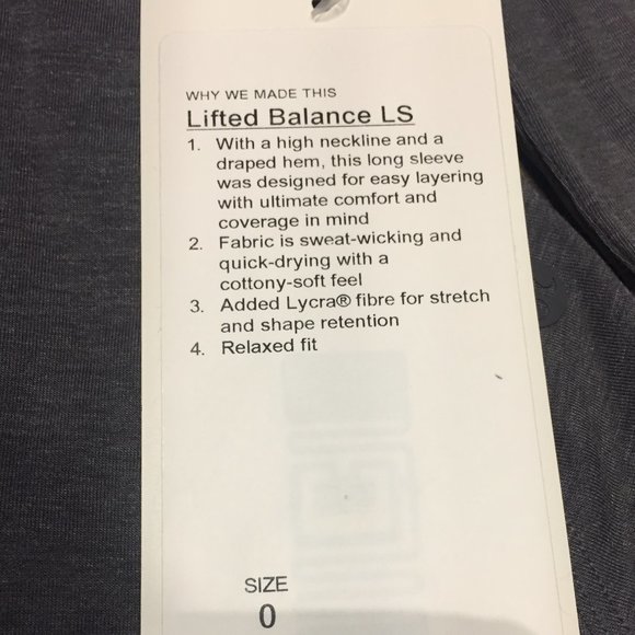 ā¤Host Pick⤠lululemon lifted balance long sleeve top - NWT - Picture 3 of 5
